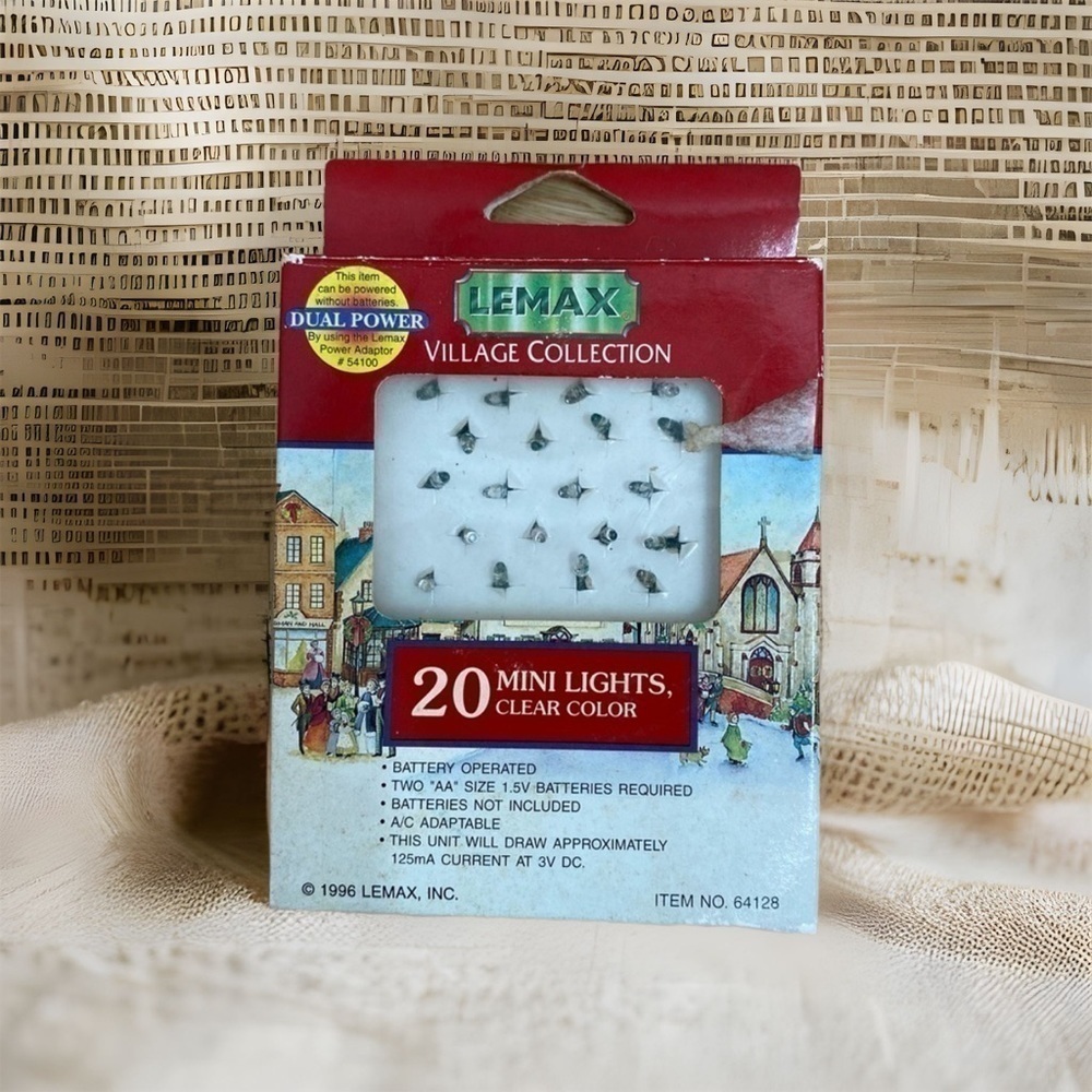 Lemax 20 Mini Lights Clear Vintage NEW Christmas